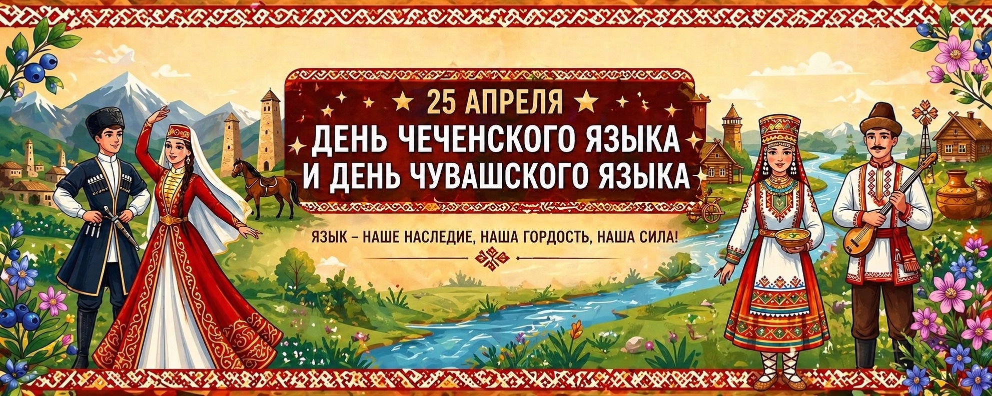 25 апреля отмечается День чеченского языка и день чувашского языка